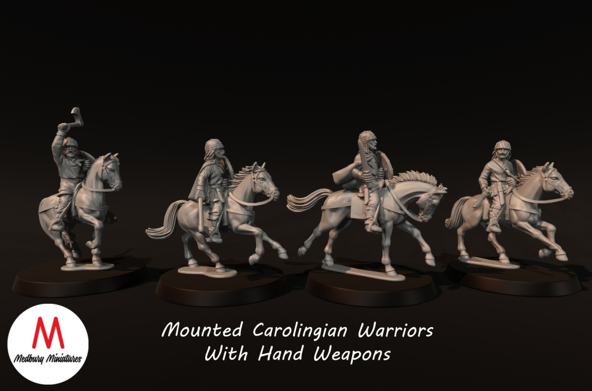 Mounted Carolingian Warriors with Handweapons